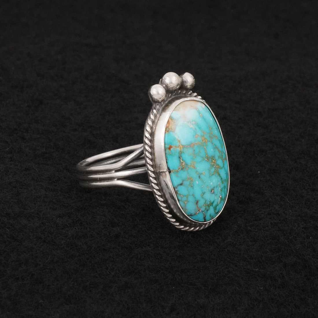 Rena Begay Turquoise & Sterling Silver Ring Size 9