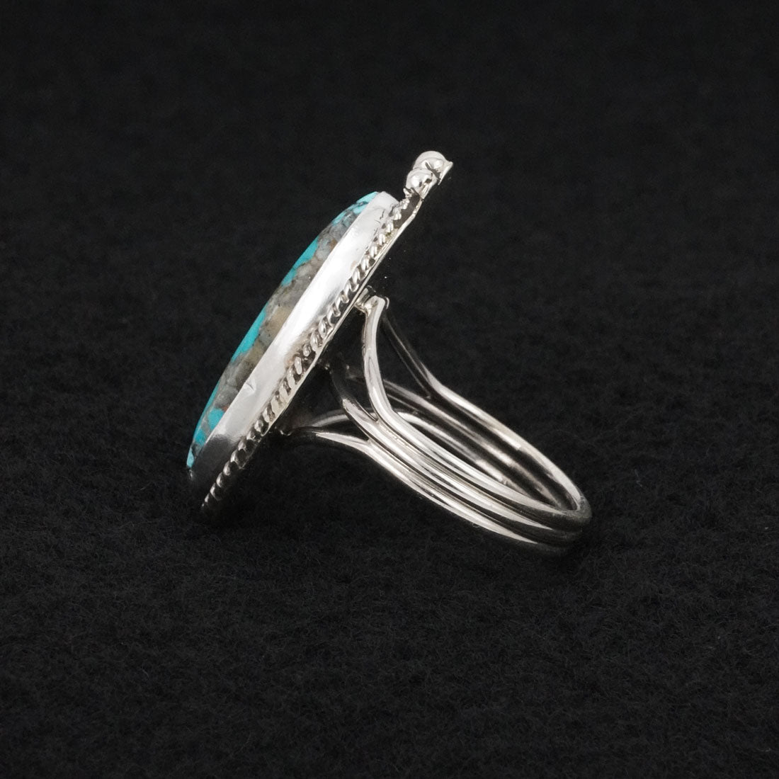 Rena Begay Turquoise & Sterling Silver Ring Size 8