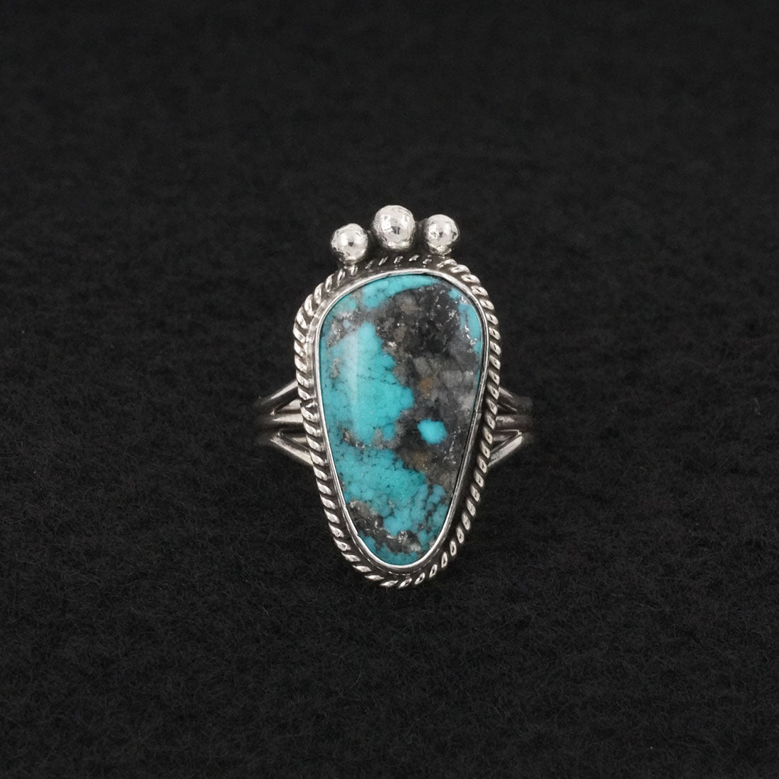 Rena Begay Turquoise & Sterling Silver Ring Size 7