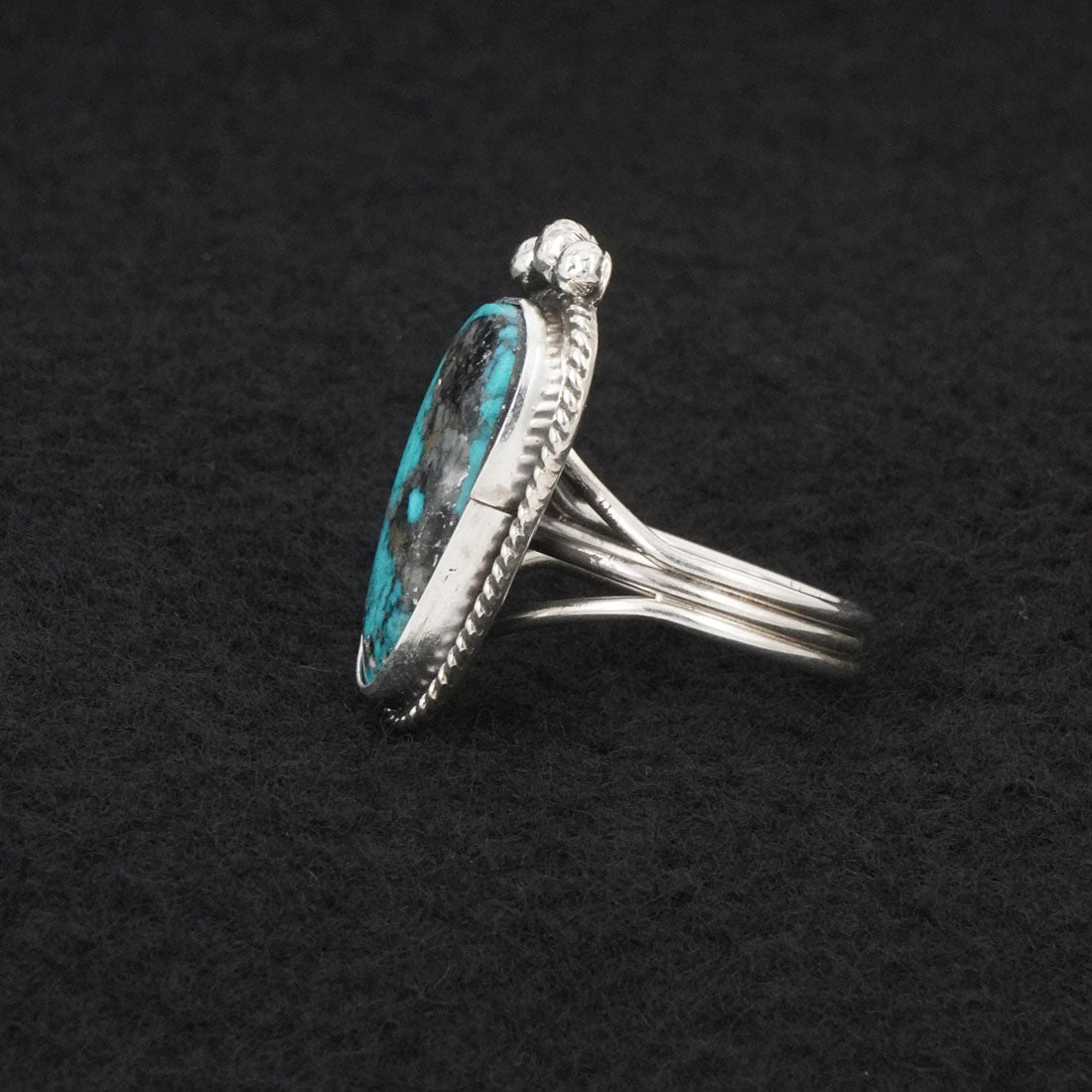 Rena Begay Turquoise & Sterling Silver Ring Size 7