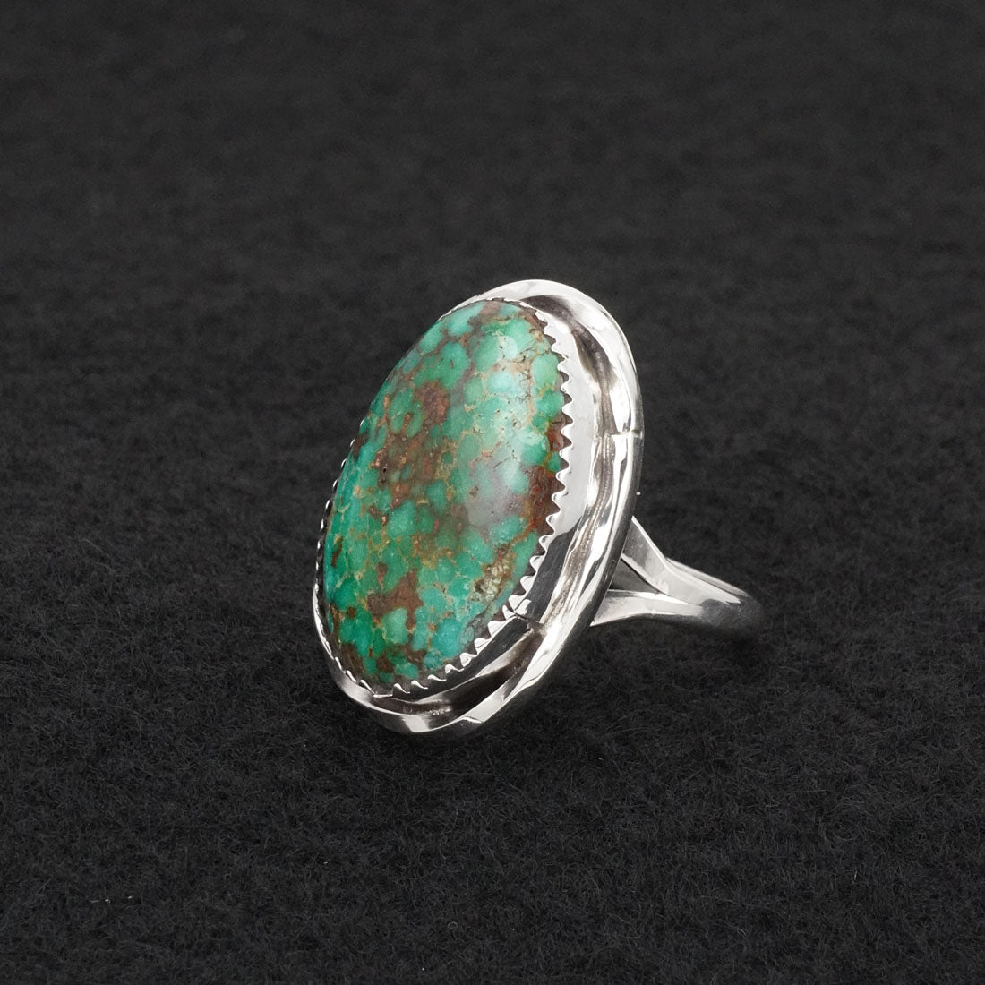 Ernest Hawthorne Turquoise & Sterling Silver Ring Size 8