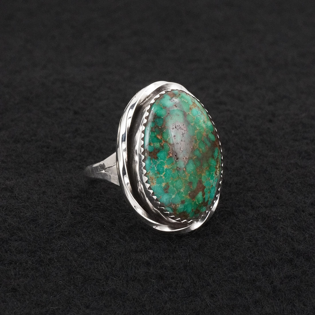 Ernest Hawthorne Turquoise & Sterling Silver Ring Size 8