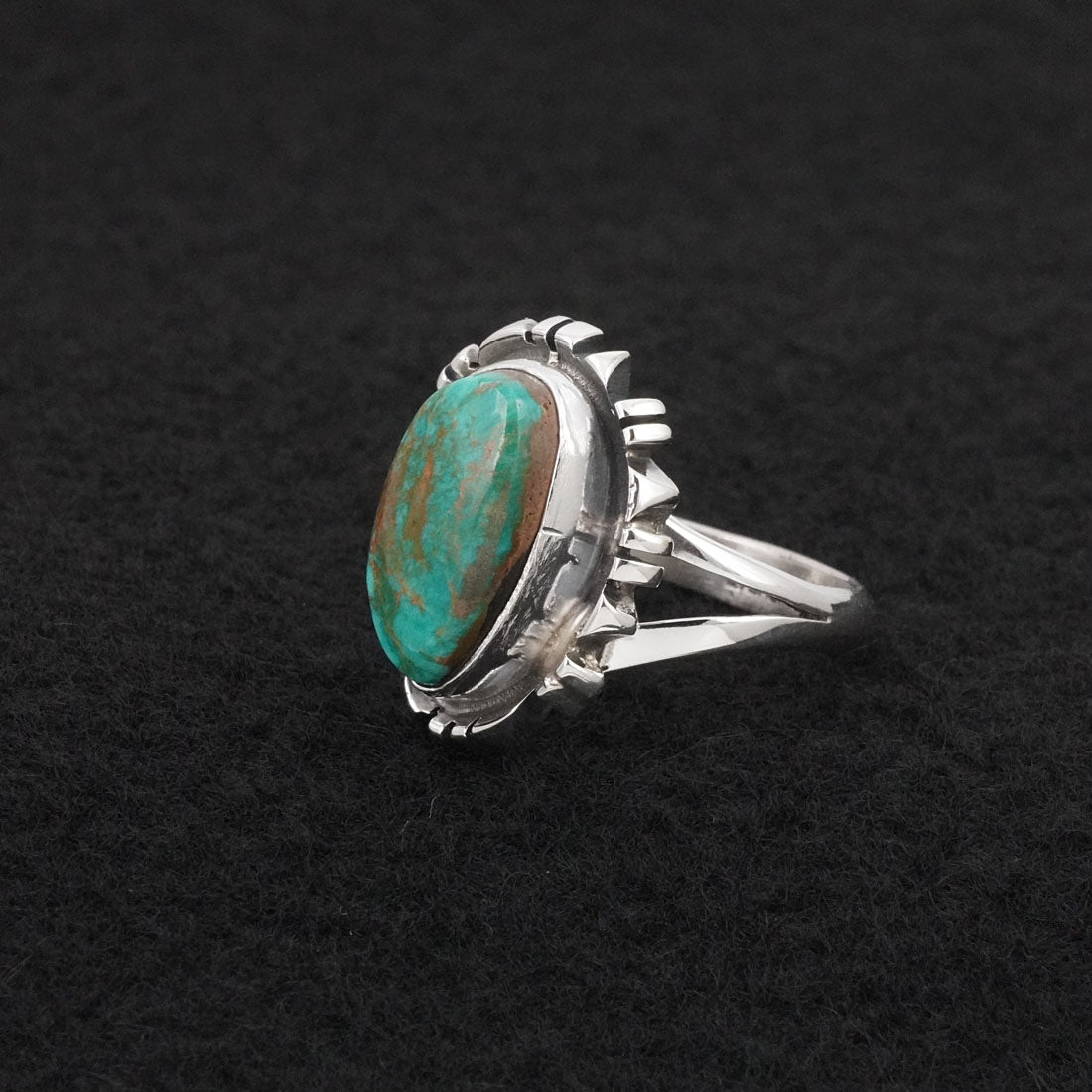Randy Billy Turquoise & Sterling Silver Ring Size 9
