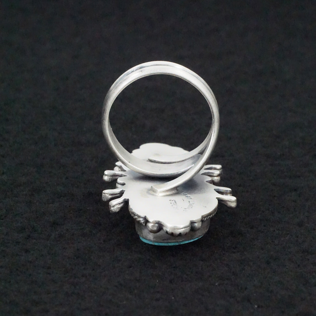 Kathleen Livingston Turquoise & Sterling Silver Ring Size Adjustable