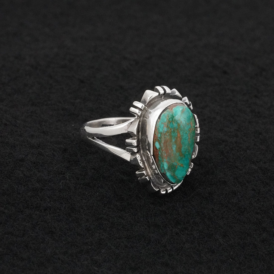 Randy Billy Turquoise & Sterling Silver Ring Size 9