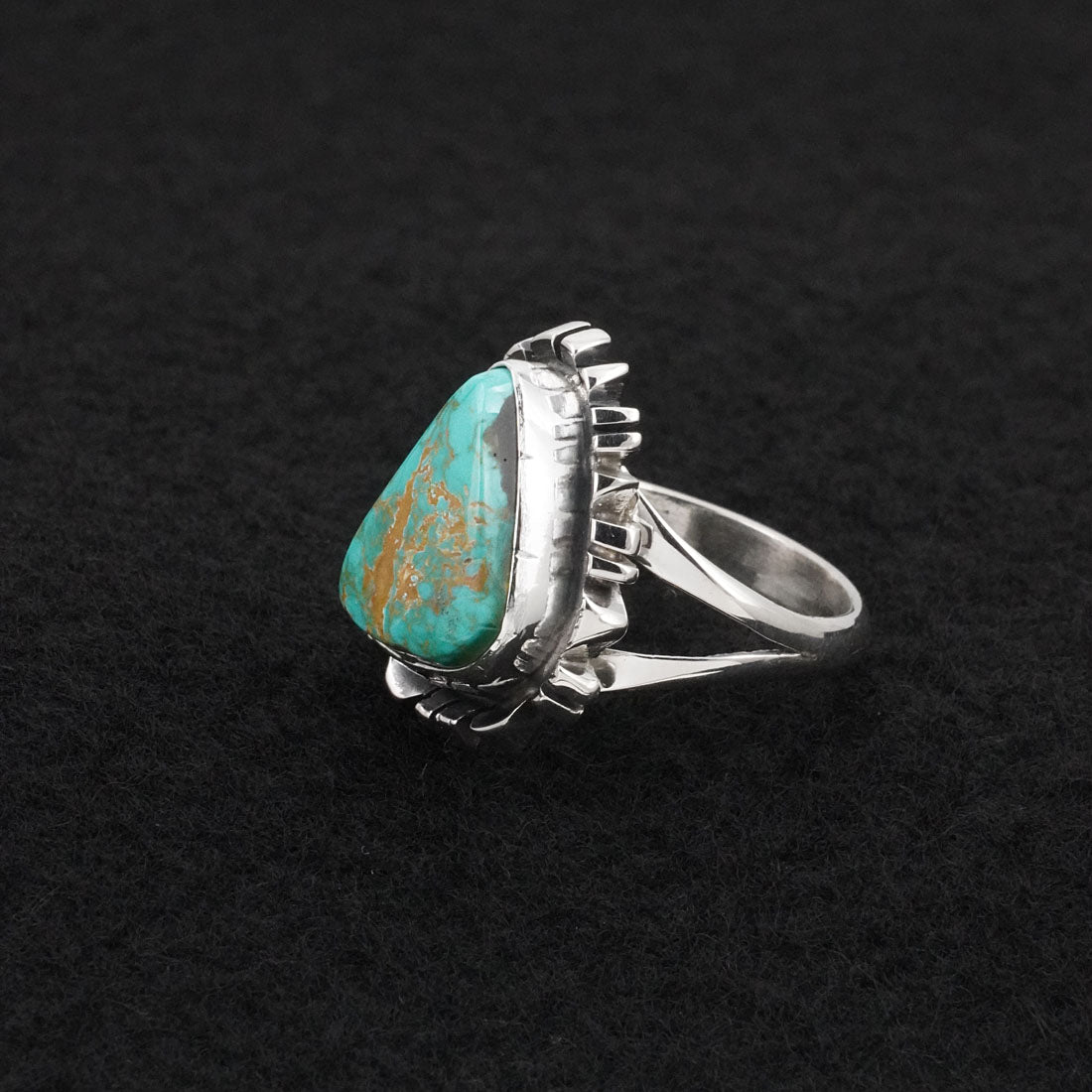 Randy Billy Turquoise & Sterling Silver Ring Size 8