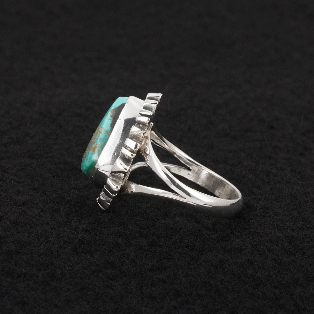 Randy Billy Turquoise & Sterling Silver Ring Size 8