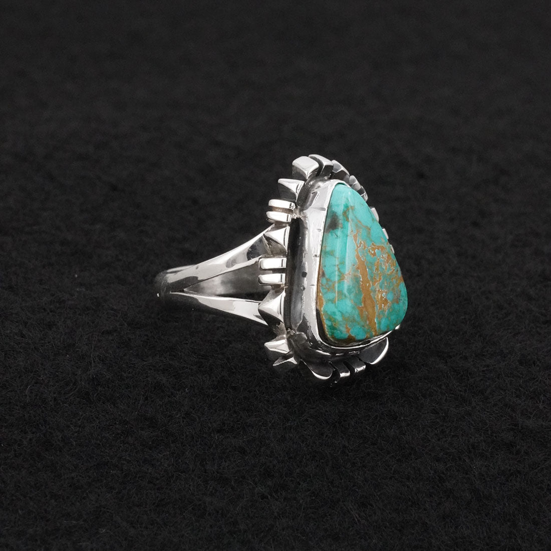 Randy Billy Turquoise & Sterling Silver Ring Size 8