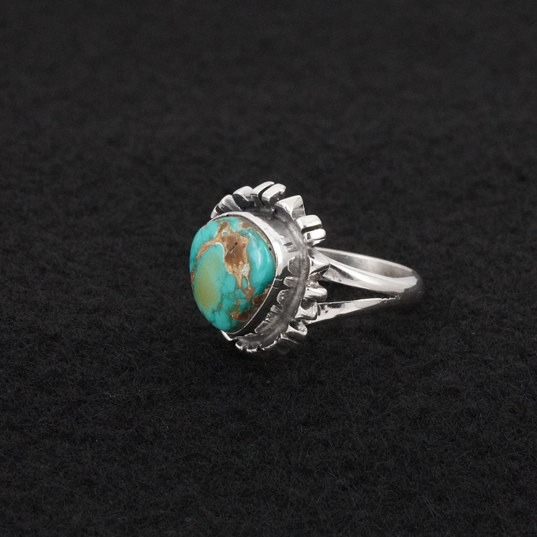 Randy Billy Turquoise & Sterling Silver Ring Size 6.5