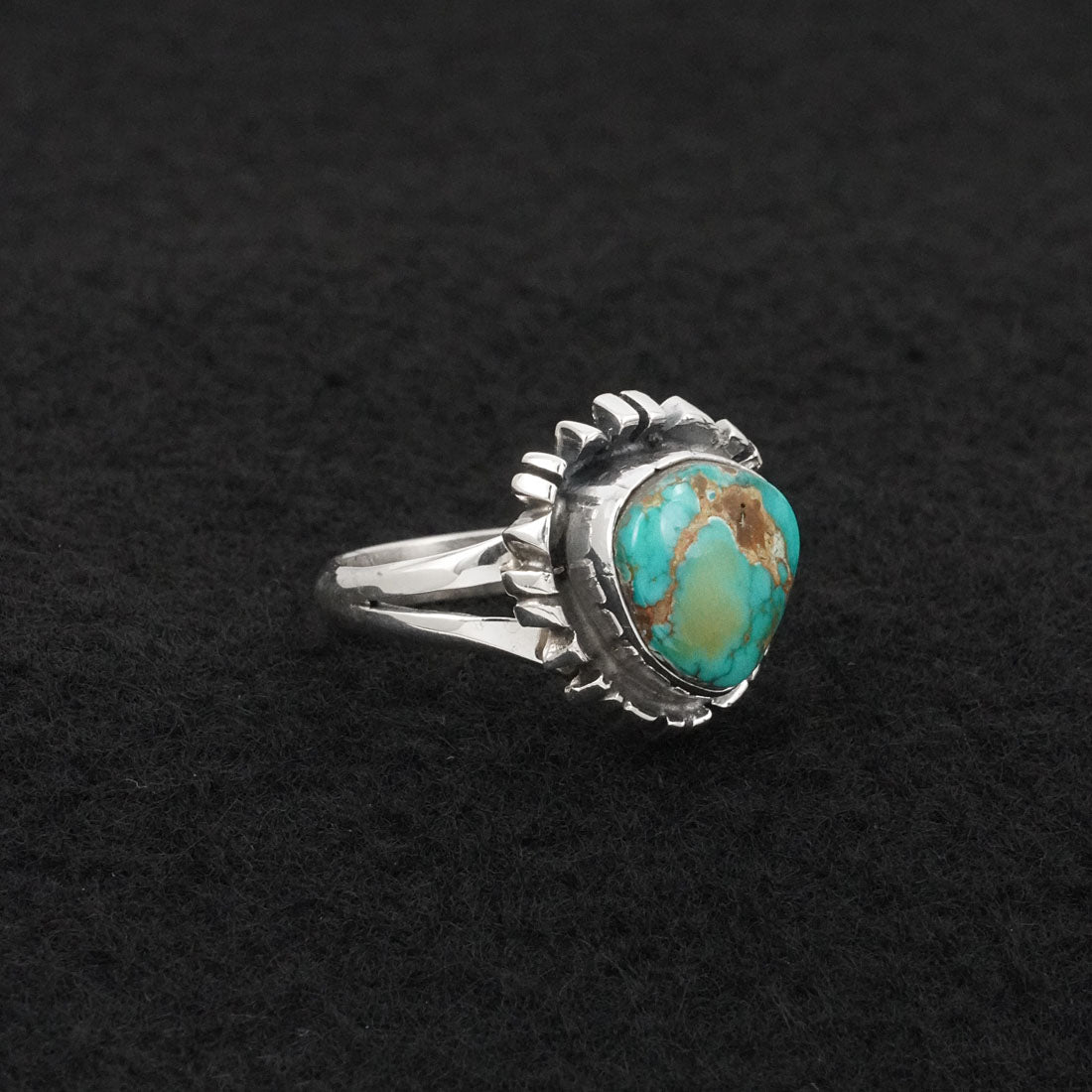 Randy Billy Turquoise & Sterling Silver Ring Size 6.5