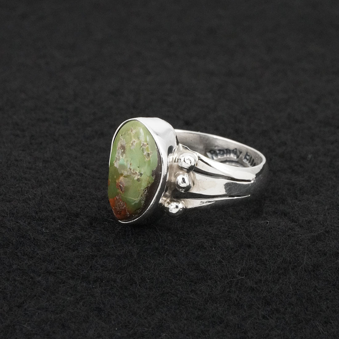 Randy Billy Turquoise & Sterling Silver Ring Size 9.5