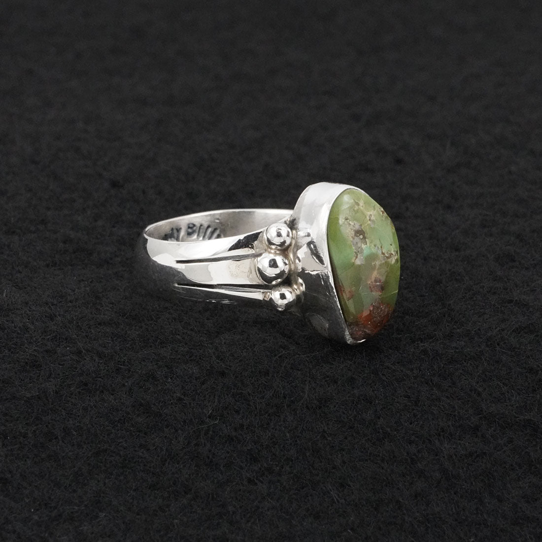 Randy Billy Turquoise & Sterling Silver Ring Size 9.5