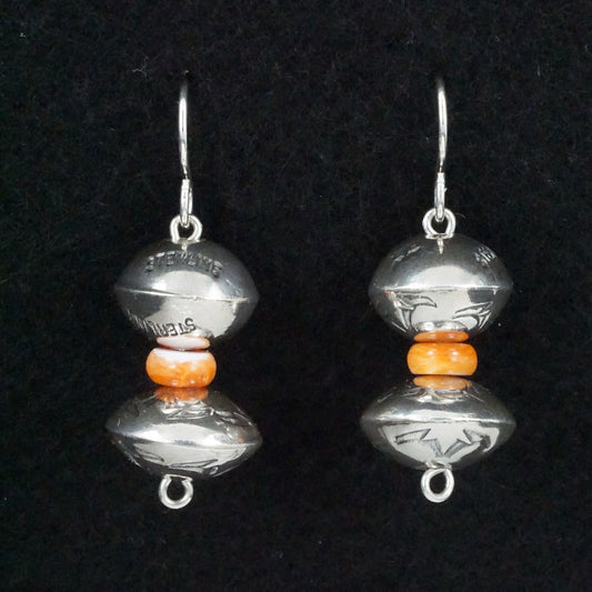 Presley Haley Spiny Oyster & Sterling Silver Navajo Pearl Earrings