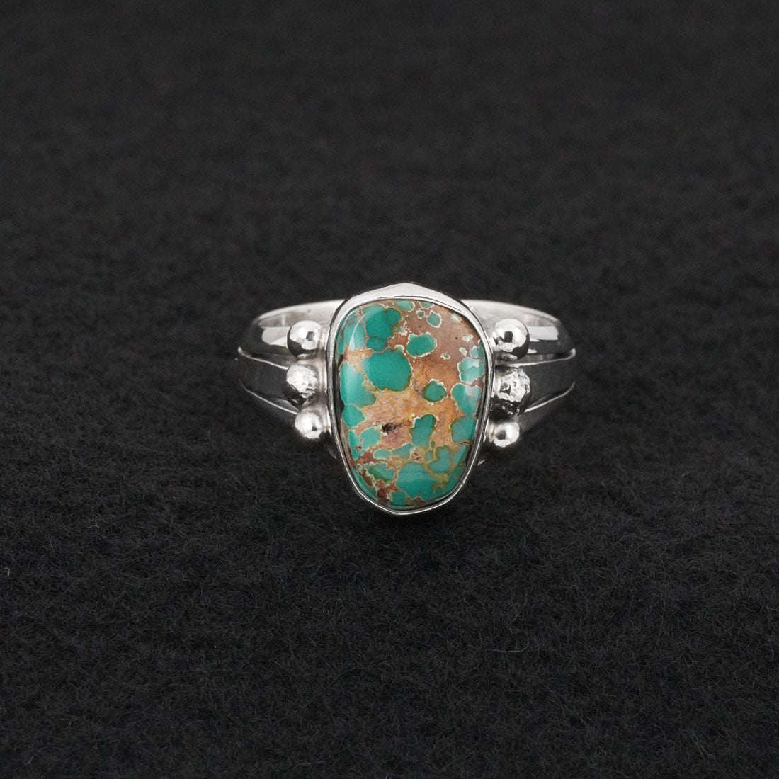 Randy Billy Turquoise & Sterling Silver Ring Size 10