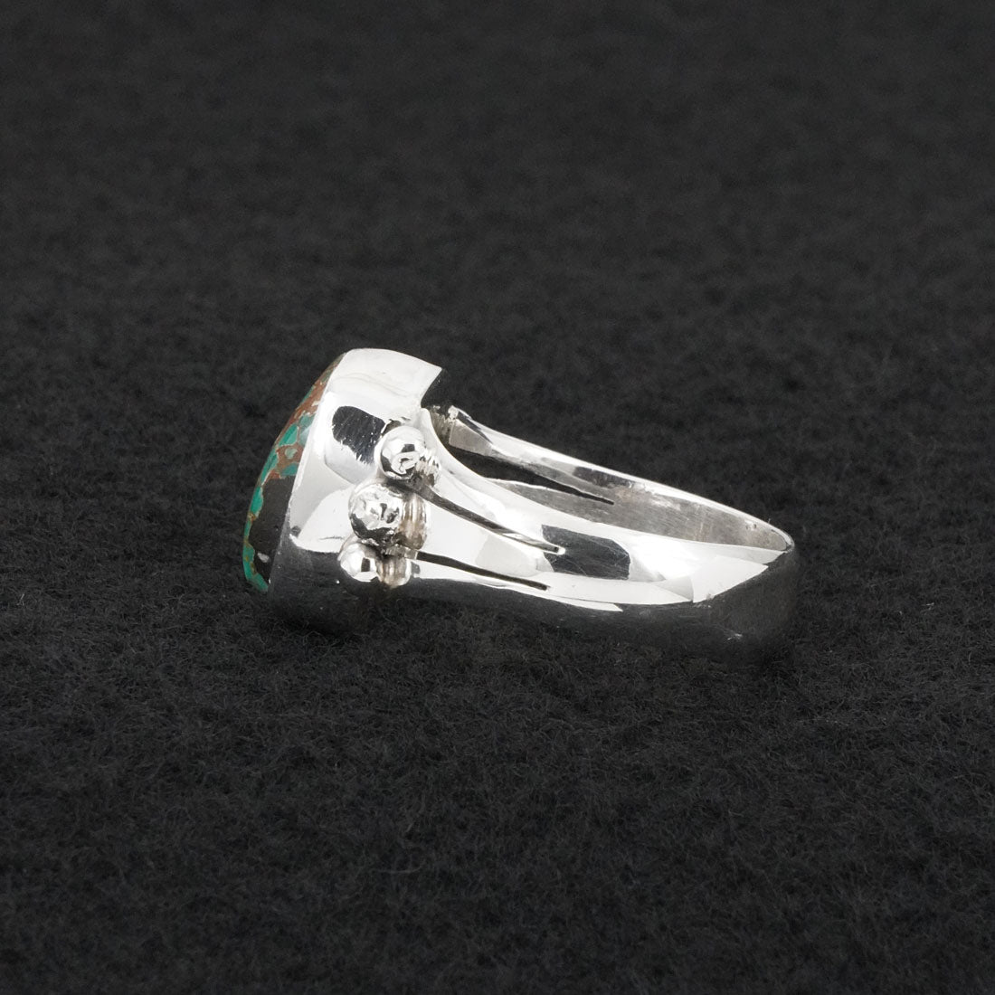 Randy Billy Turquoise & Sterling Silver Ring Size 10
