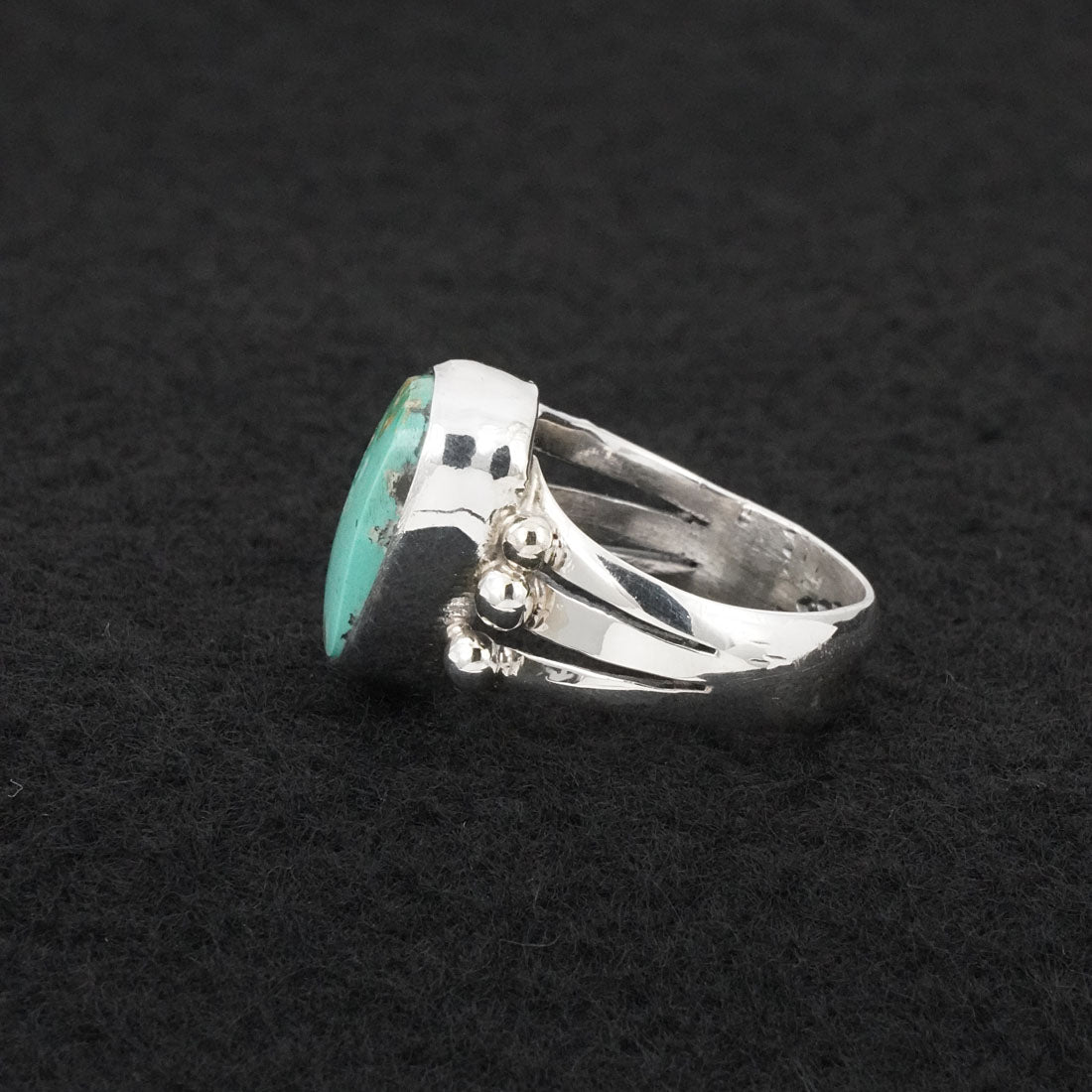 Randy Billy Turquoise & Sterling Silver Ring Size 6.5
