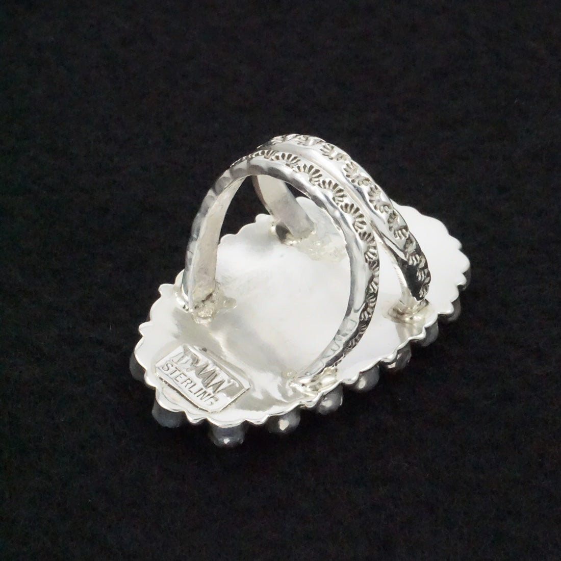 Donovan Wilson Coral & Sterling Silver Ring Size 9