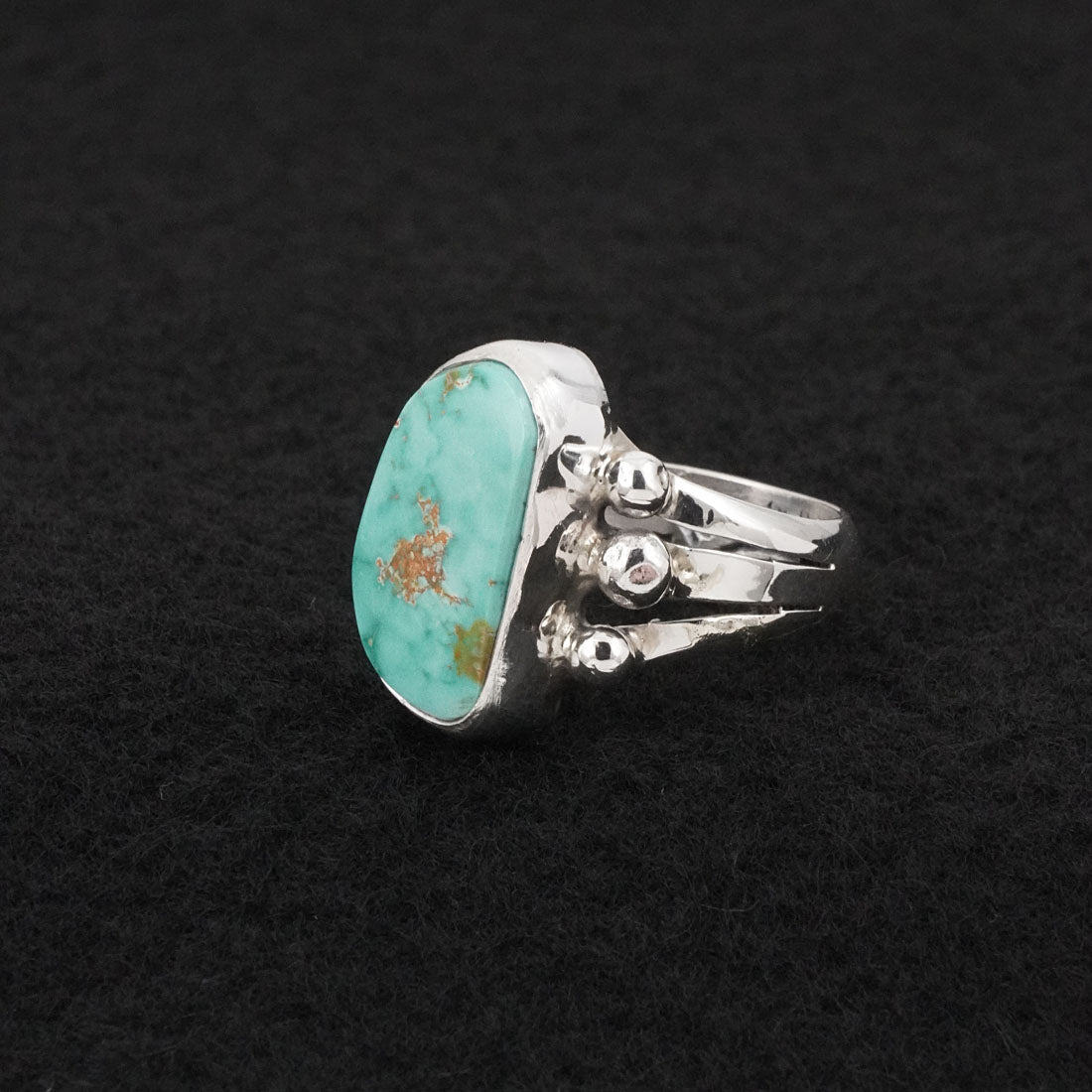 Randy Billy Turquoise & Sterling Silver Ring Size 6.5