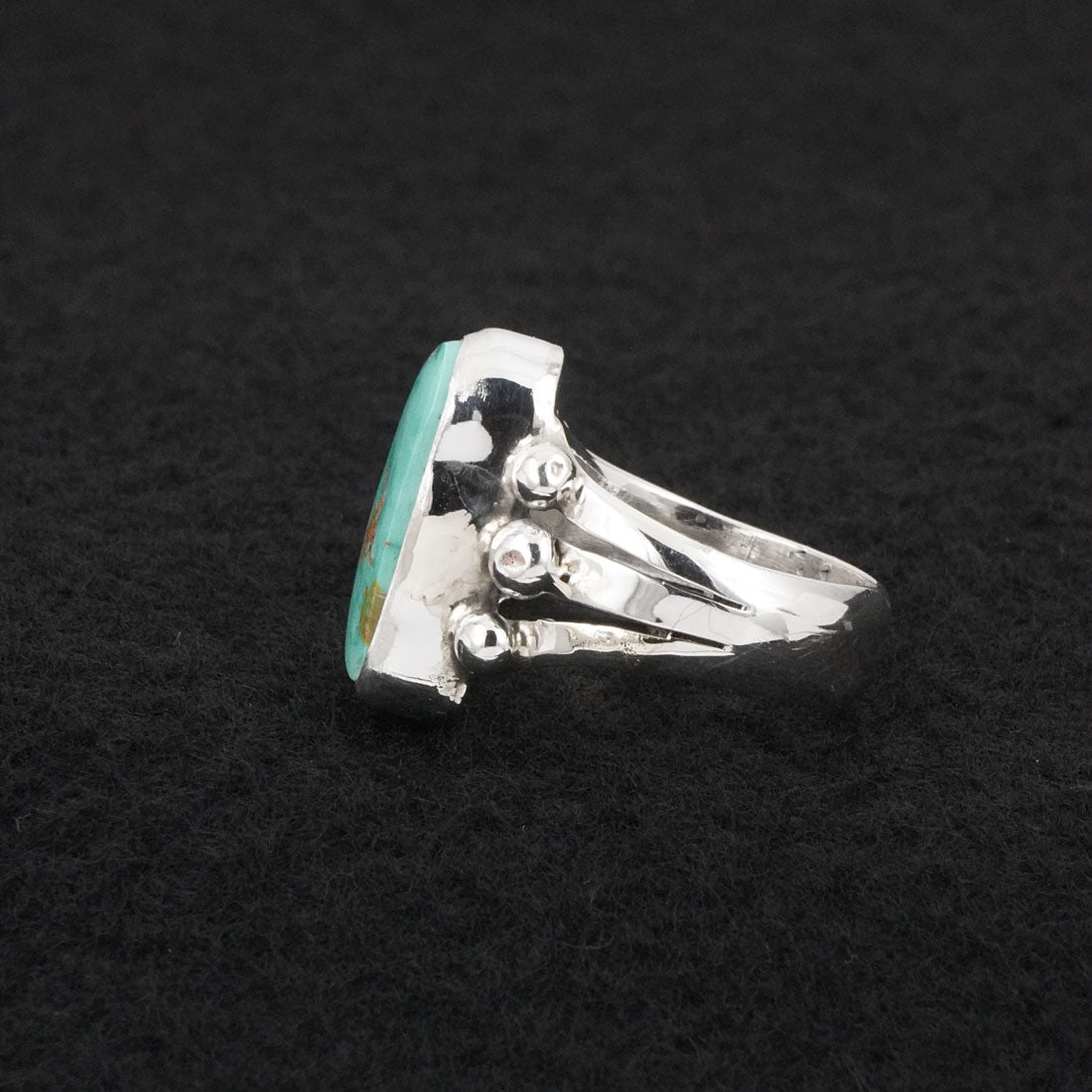 Randy Billy Turquoise & Sterling Silver Ring Size 6.5