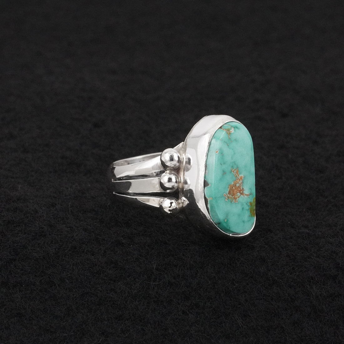 Randy Billy Turquoise & Sterling Silver Ring Size 6.5