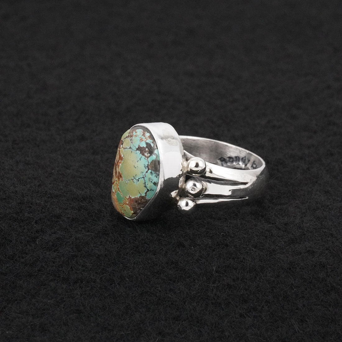 Randy Billy Turquoise & Sterling Silver Ring Size 6