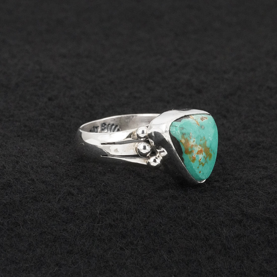 Randy Billy Turquoise & Sterling Silver Ring Size 9.5