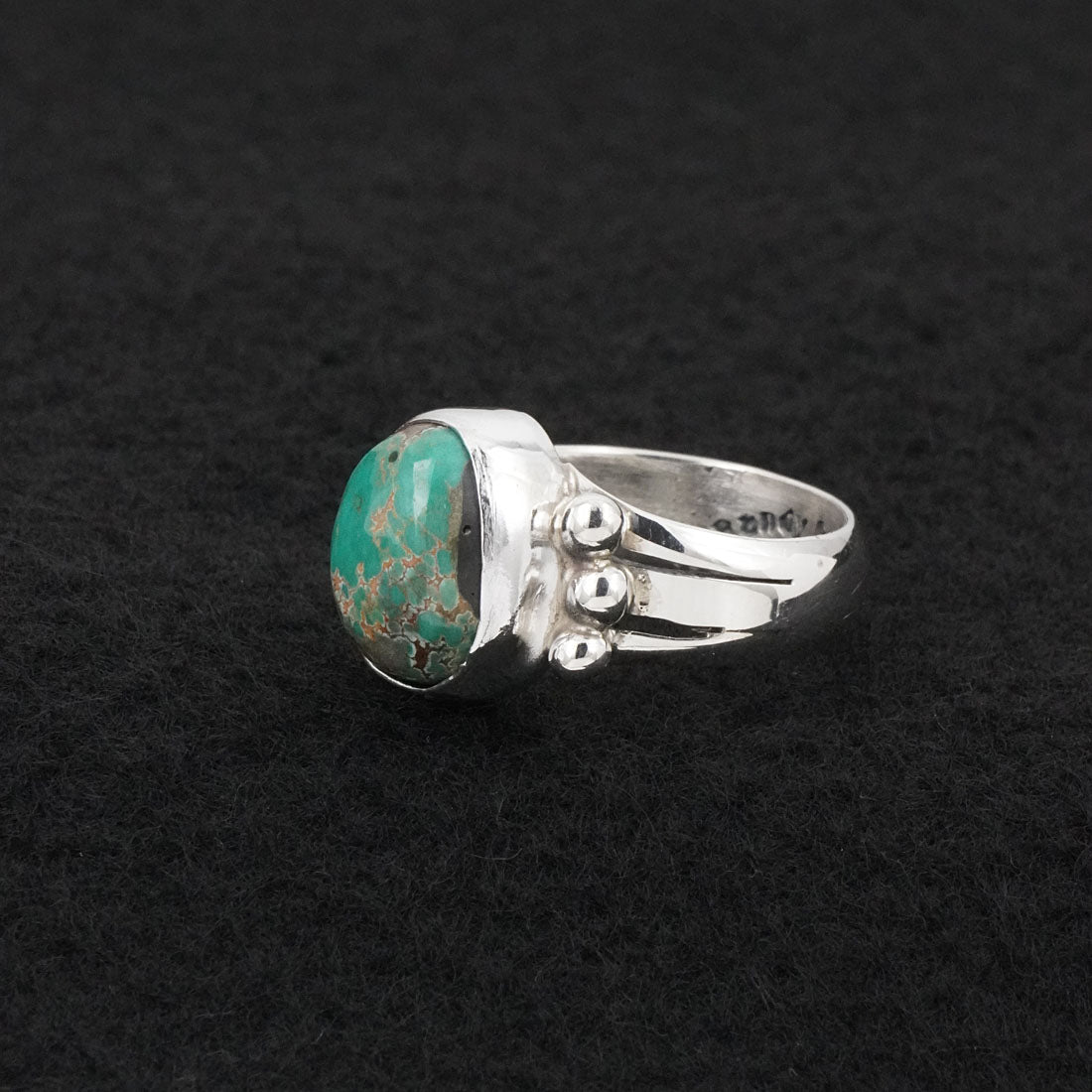 Randy Billy Turquoise & Sterling Silver Ring Size 6.5