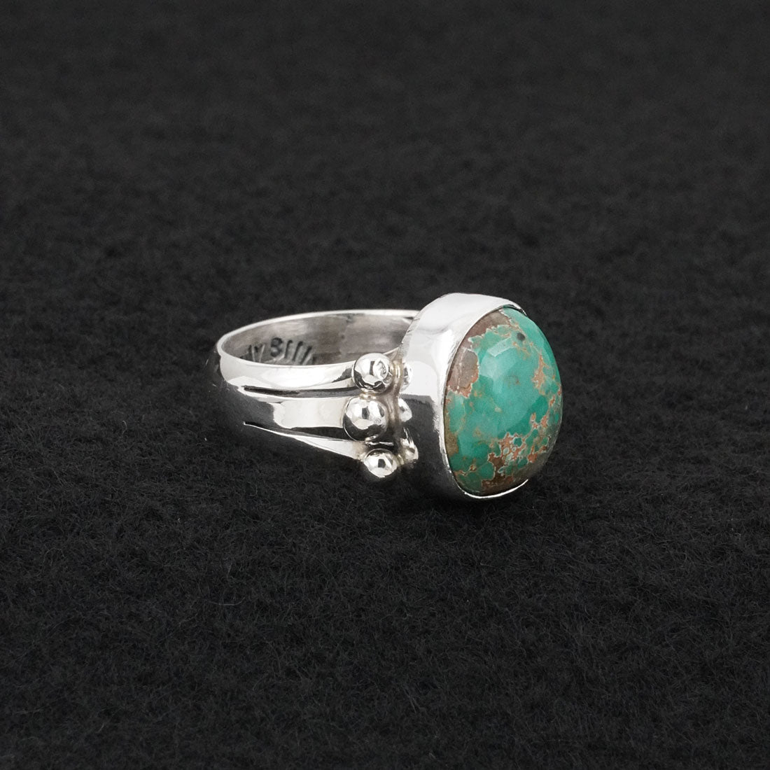 Randy Billy Turquoise & Sterling Silver Ring Size 6.5
