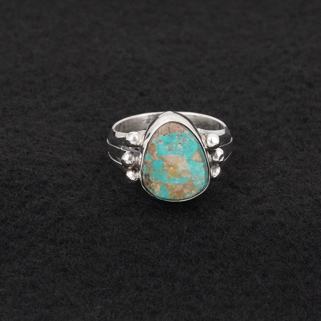 Randy Billy Turquoise & Sterling Silver Ring Size 8