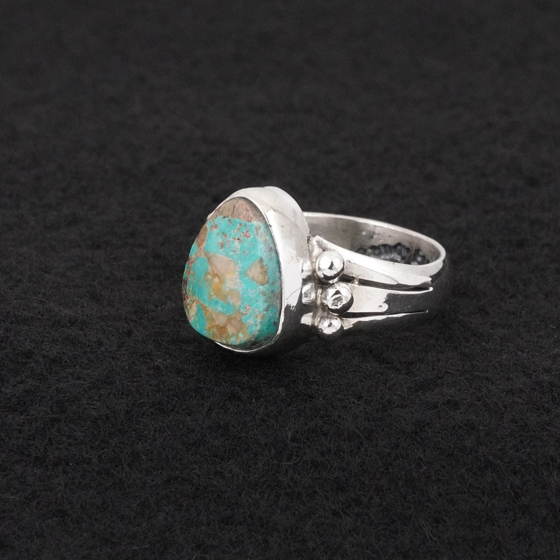 Randy Billy Turquoise & Sterling Silver Ring Size 8