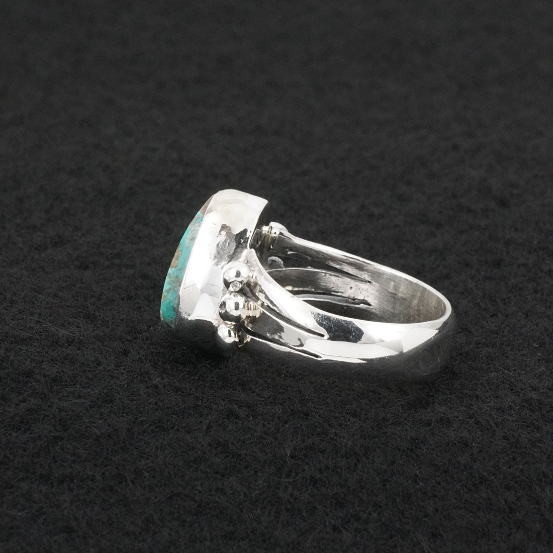 Randy Billy Turquoise & Sterling Silver Ring Size 8