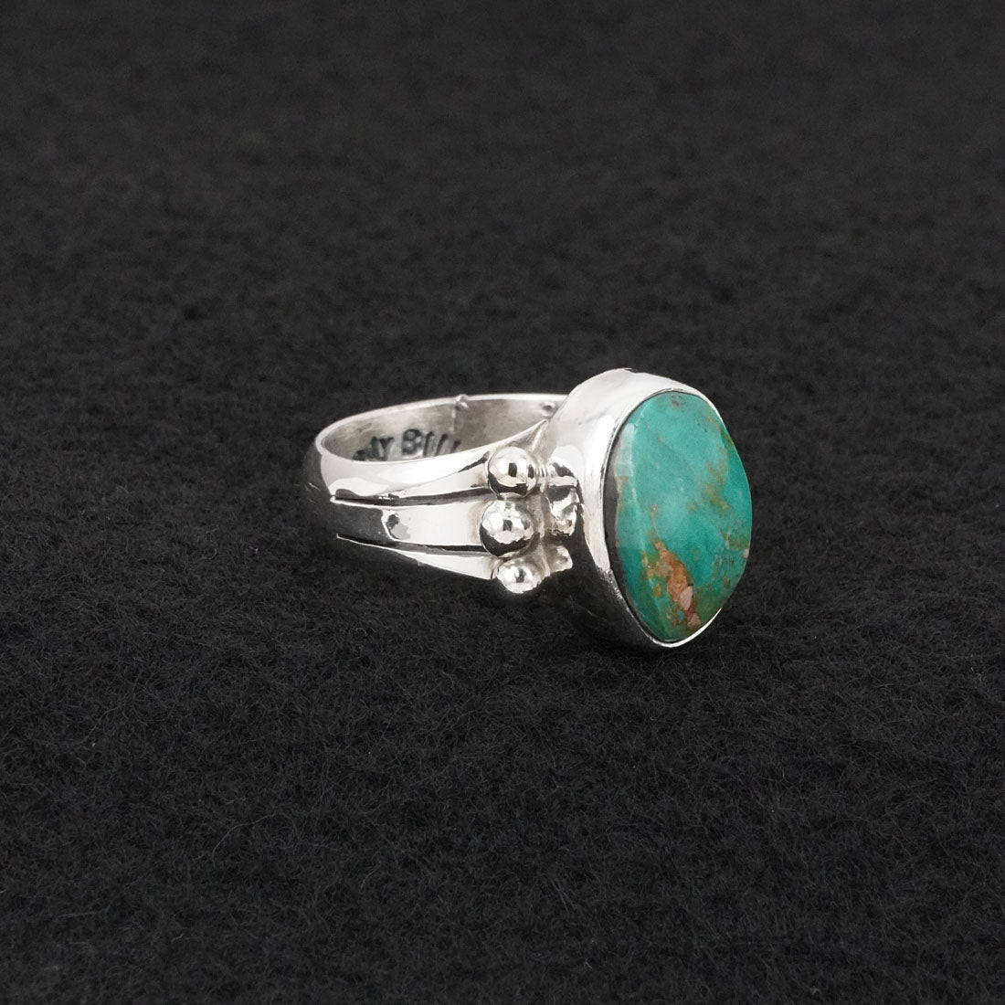 Randy Billy Turquoise & Sterling Silver Ring Size 7