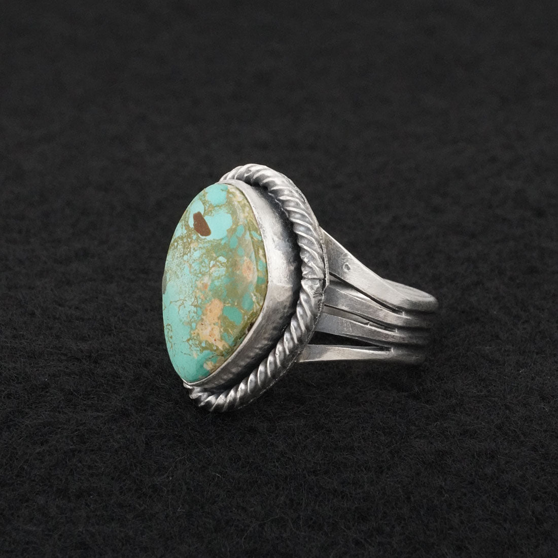 Randy Billy Turquoise & Sterling Silver Ring Size 8