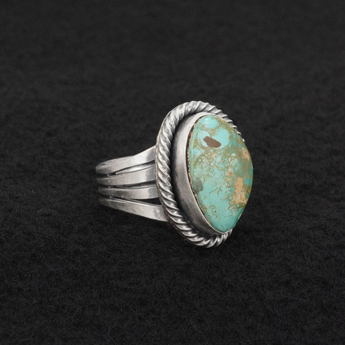 Randy Billy Turquoise & Sterling Silver Ring Size 8