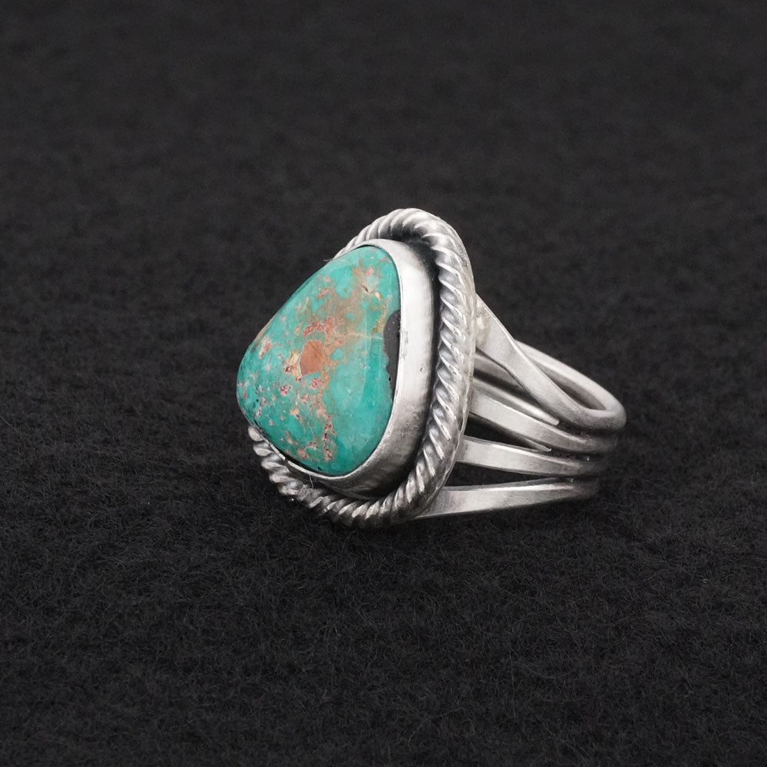 Randy Billy Turquoise & Sterling Silver Ring Size 7