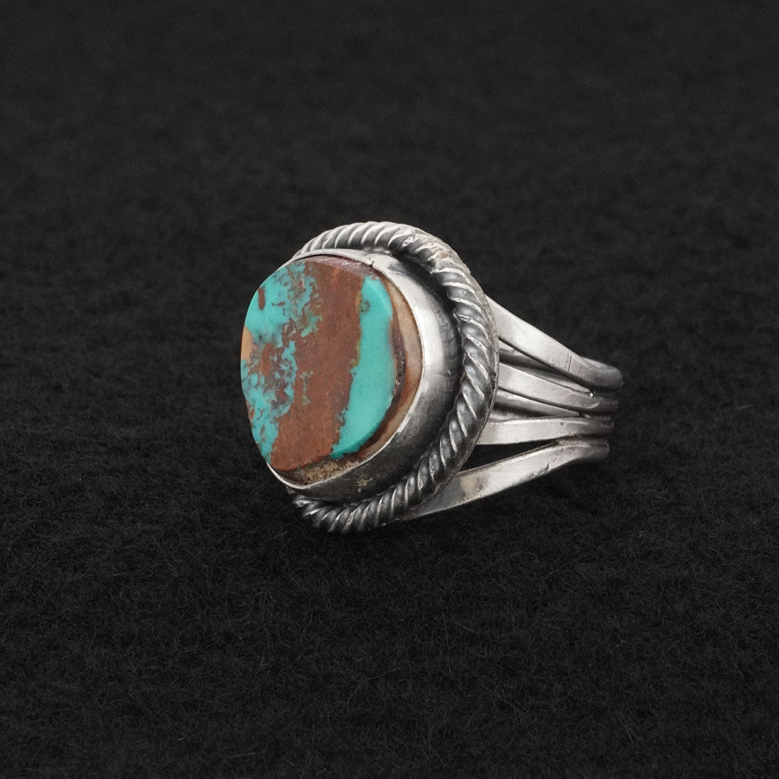 Randy Billy Turquoise & Sterling Silver Ring Size 7
