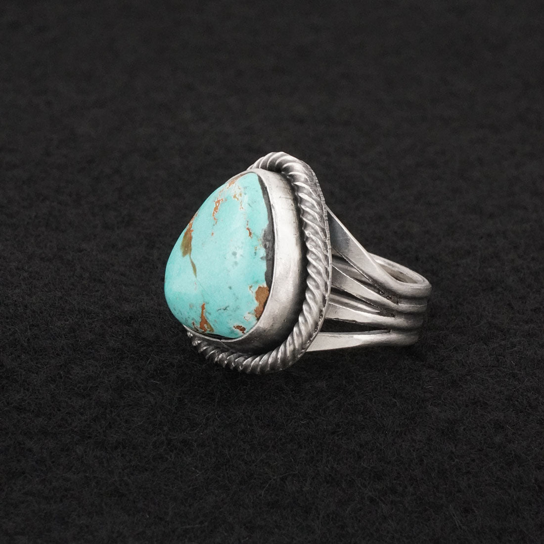 Randy Billy Turquoise & Sterling Silver Ring Size 6