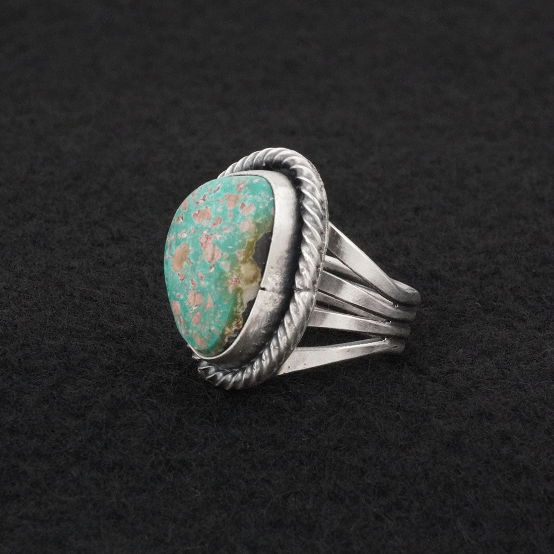Randy Billy Turquoise & Sterling Silver Ring Size 6