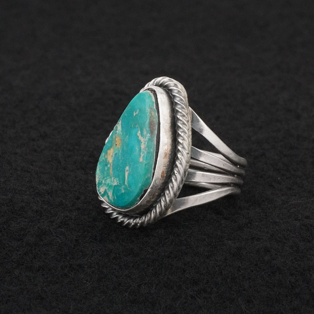Randy Billy Turquoise & Sterling Silver Ring Size 7