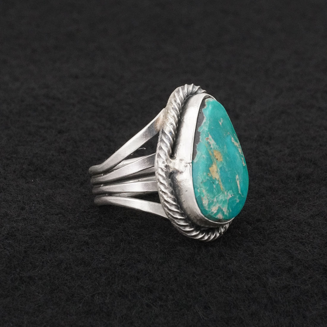 Randy Billy Turquoise & Sterling Silver Ring Size 7