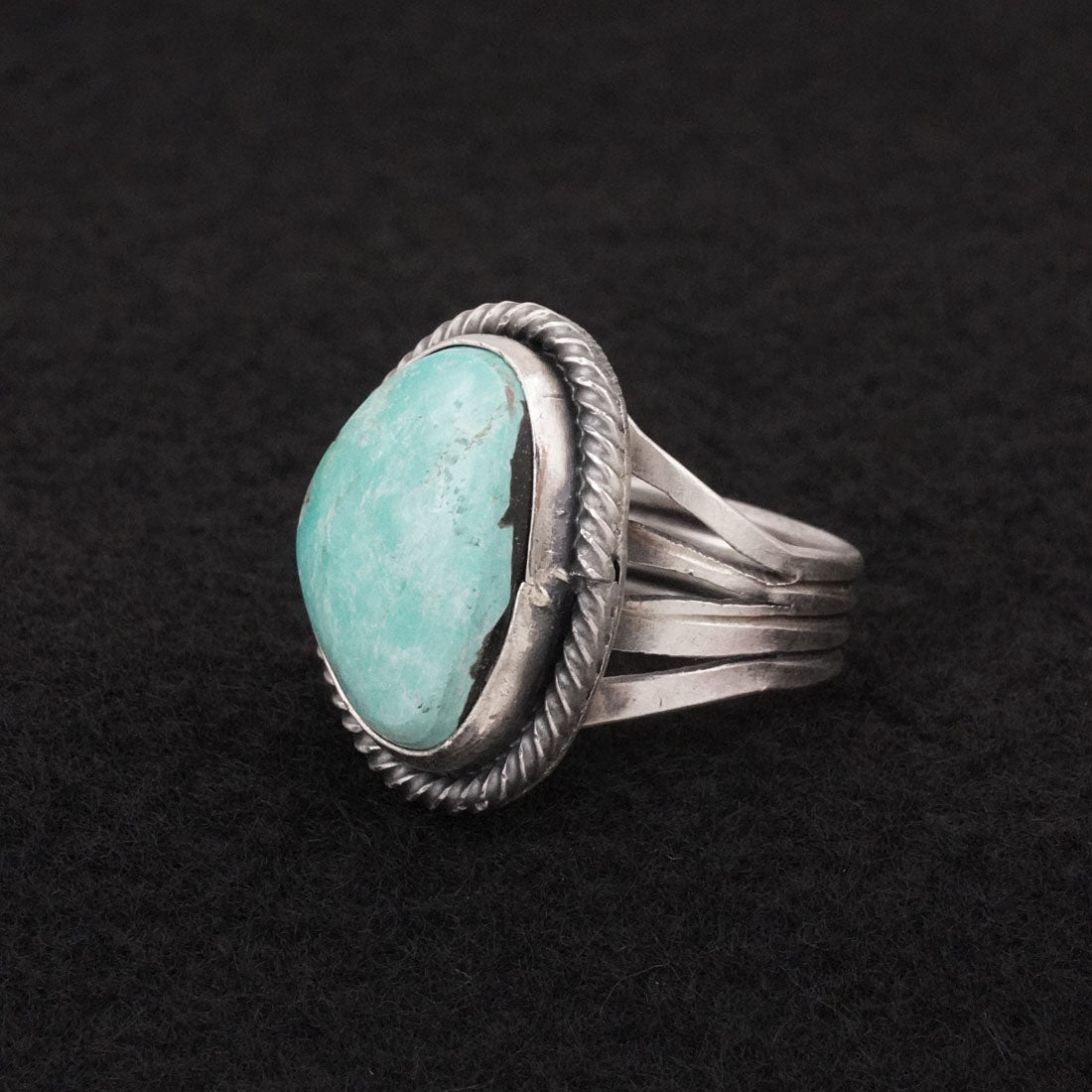 Randy Billy Turquoise & Sterling Silver Ring Size 9