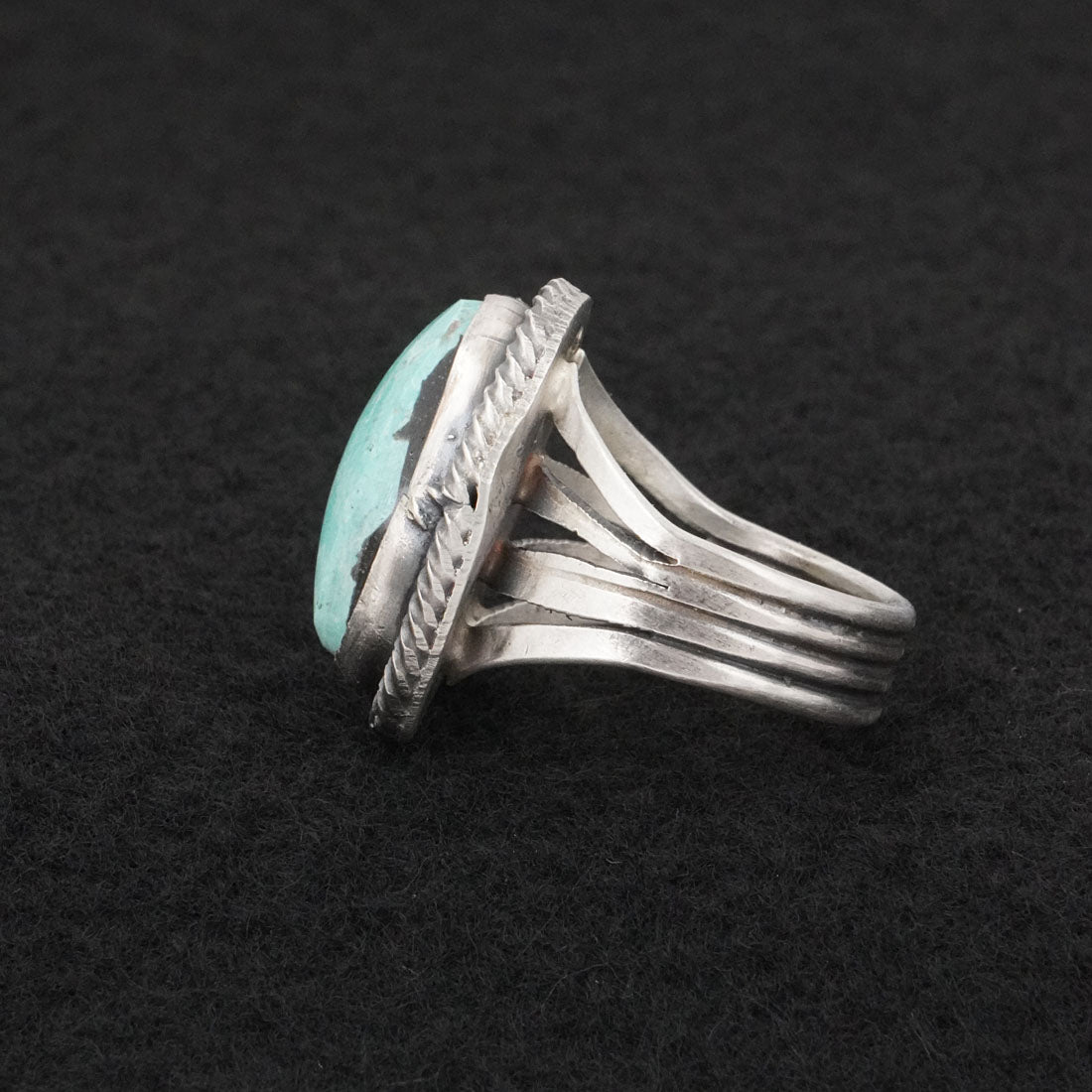 Randy Billy Turquoise & Sterling Silver Ring Size 9