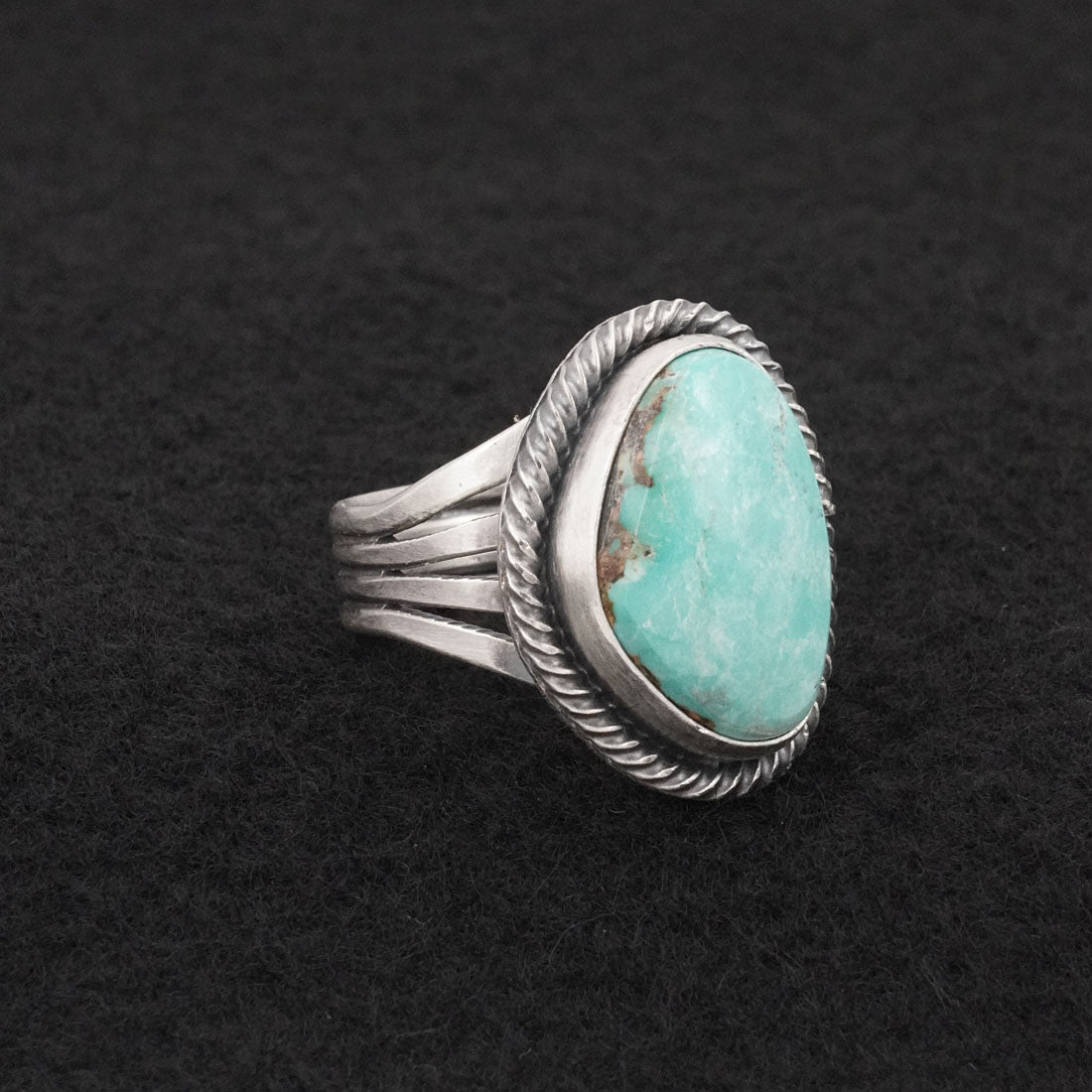 Randy Billy Turquoise & Sterling Silver Ring Size 9