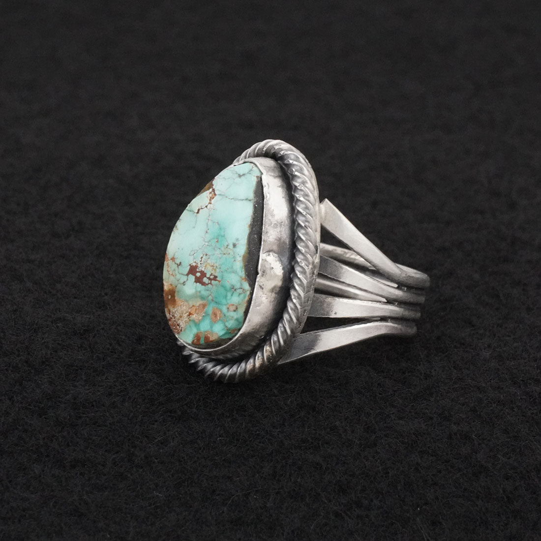 Randy Billy Turquoise & Sterling Silver Ring Size 8