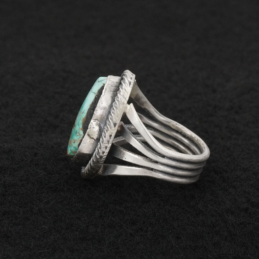 Randy Billy Turquoise & Sterling Silver Ring Size 8