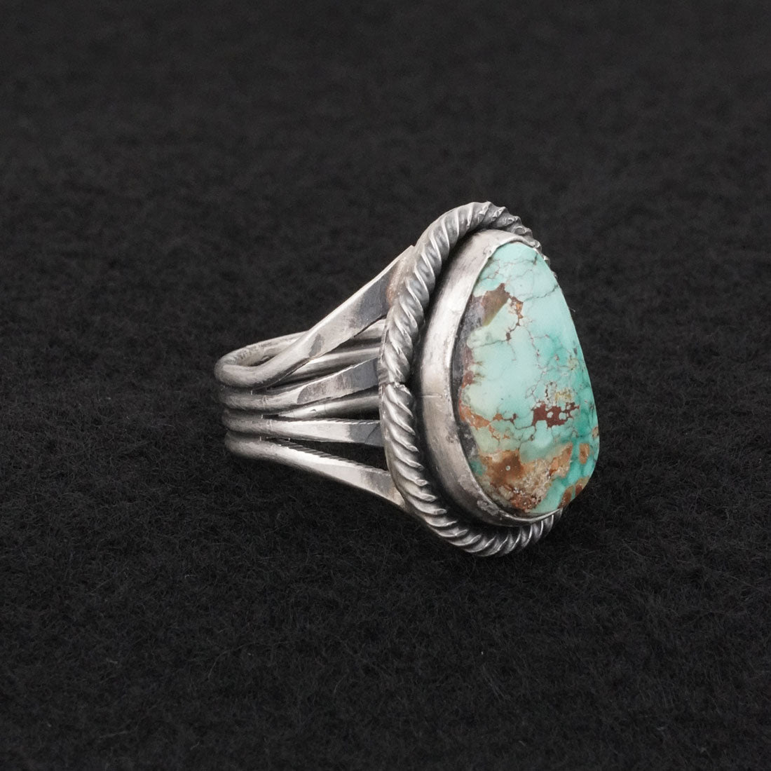 Randy Billy Turquoise & Sterling Silver Ring Size 8