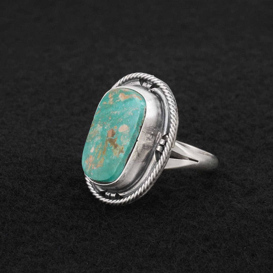 Randy Billy Turquoise & Sterling Silver Ring Size 8