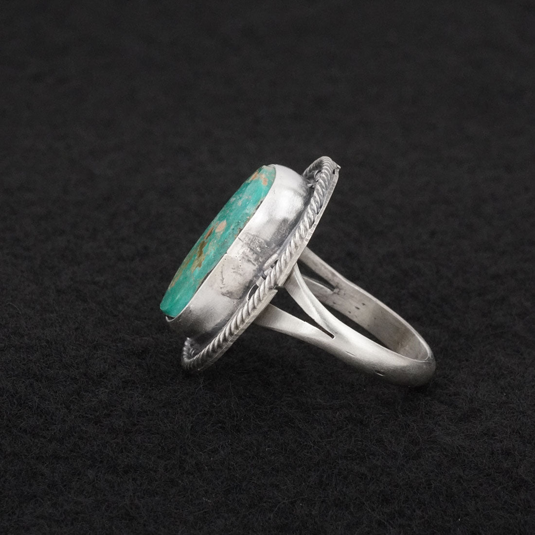 Randy Billy Turquoise & Sterling Silver Ring Size 8