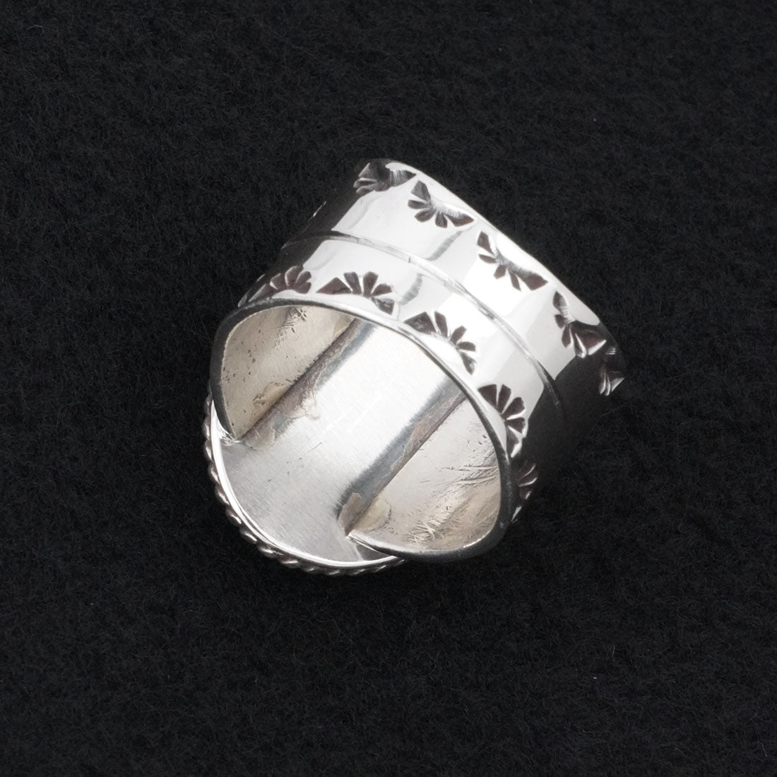 Anthony Brown Turquoise & Sterling Silver Ring Size 13