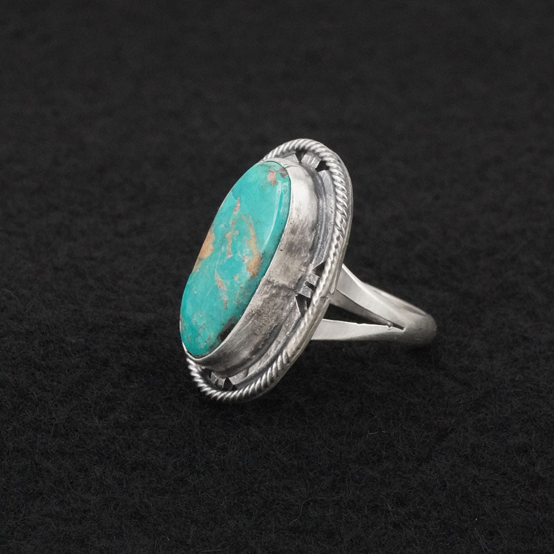 Randy Billy Turquoise & Sterling Silver Ring Size 7